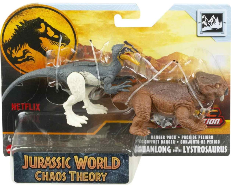 Mattel jurský svět: chaos theory guanlong a lystrosaurus, htk55