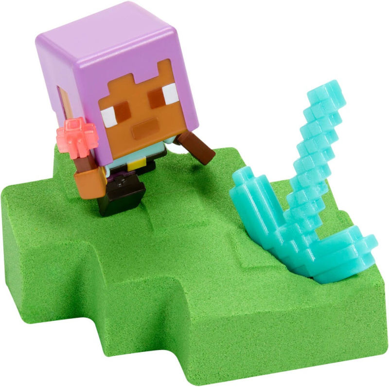 Mattel minecraft mini mode těžící figurka s krumpáčem, htl00