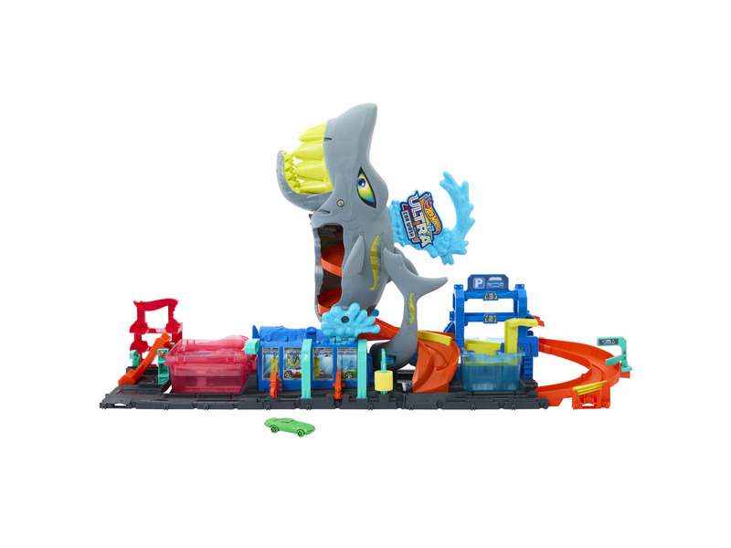 Hot Wheels City Color Reveal automyčka se žralokem