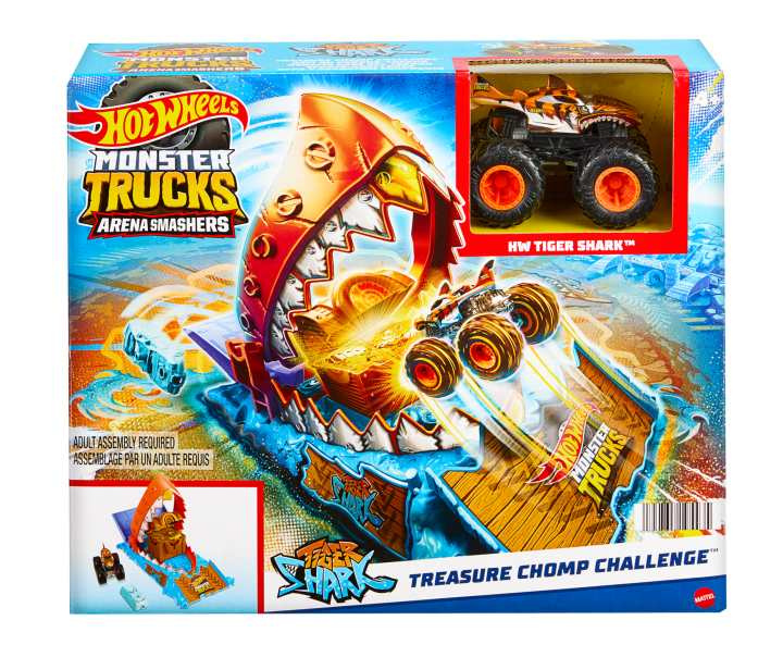Mattel hot wheels® monster trucks závod o poklad tiger shark, htp17