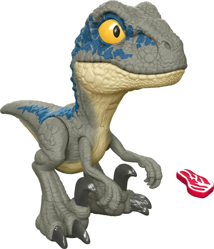 Mattel jurský svět: mega řvoucí velociraptor blue, hvb44