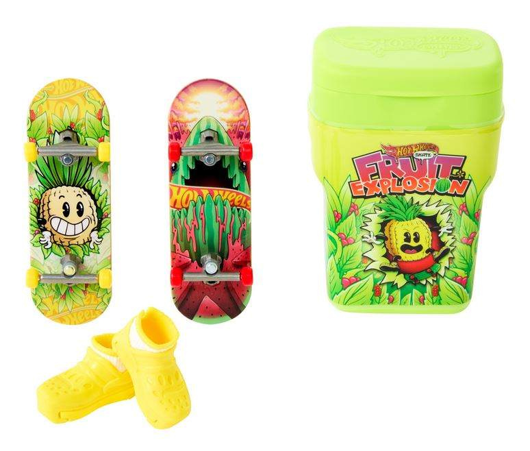 Mattel hot wheels® skates 2ks fingerboard a boty v krabičce fruit explosion, hvk76