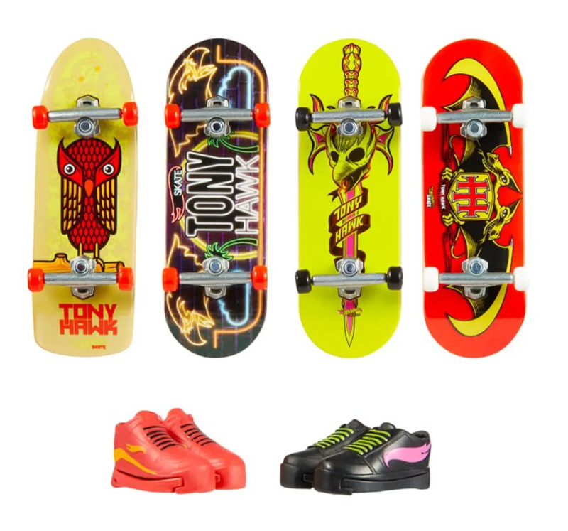 Mattel hot wheels® skates 4ks fingerboard a boty totally vibin'™ pack, hvm16