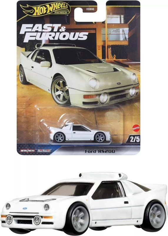 Mattel hot wheels premium rychle a zběsile ford rs200 2/5