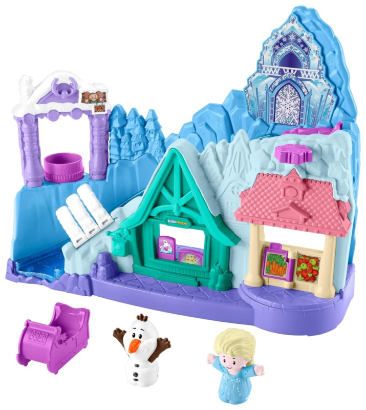 Fisher price little people frozen dobrodružství na saních, mattel hwb34