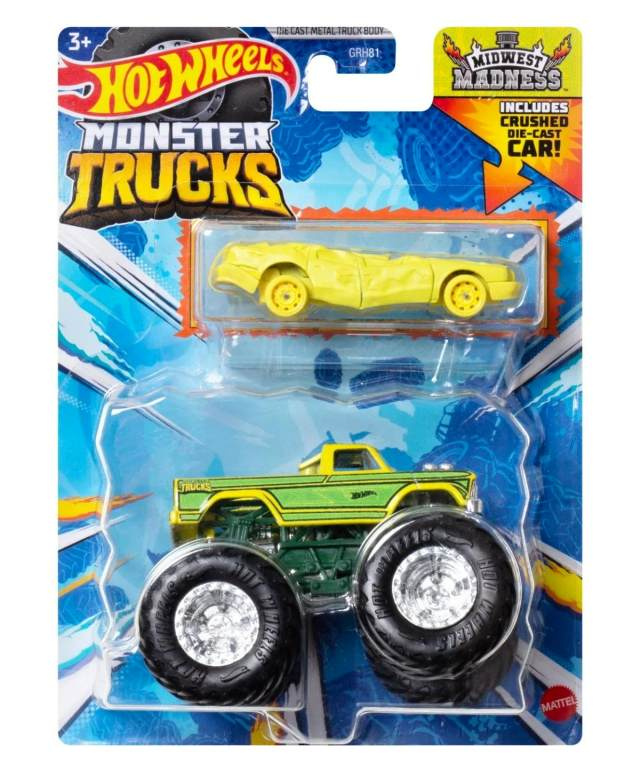 Hot wheels® monster trucks s angličákem midwest madness, mattel hwn42
