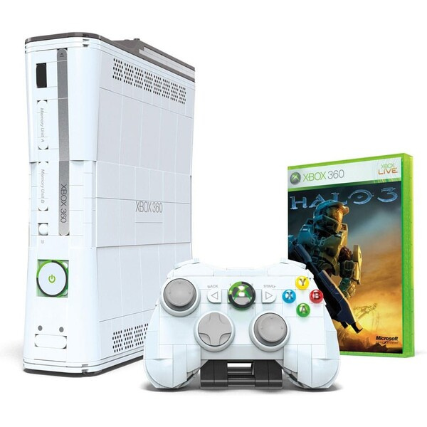 Stavebnice MEGA Xbox 360 herní konzole, replika se světly pro sběratele (194735221868) Vícebarevná