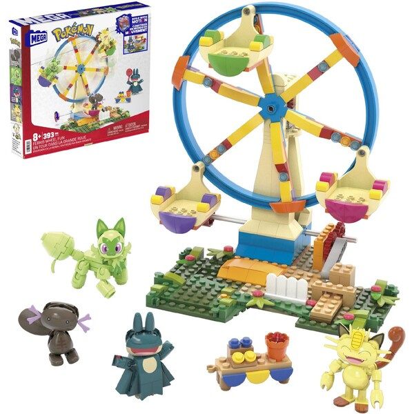 Mattel MEGA POKÉMON POHYBLIVÉ ZÁBAVNÉ RUSKÉ KOLO Vícebarevná