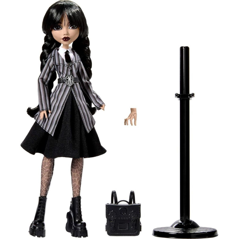 Mattel Monster High X Wednesday Addams ve školní uniformě HXJ04 Vícebarevná