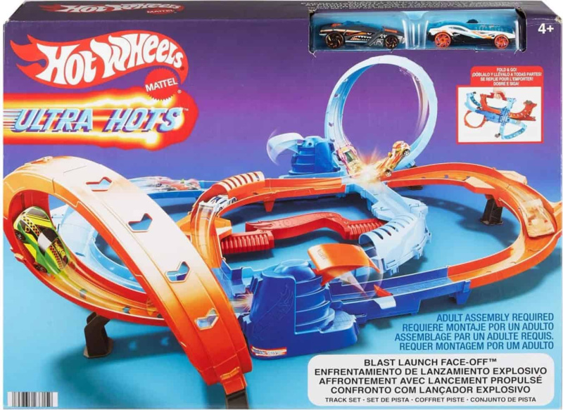 Mattel hot wheels dráha ultra hots blast launch face-off, hxr71