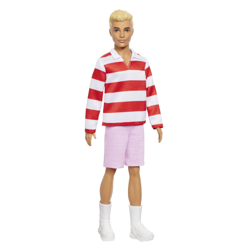 BRB MODEL KEN - ČERVENOBÍLÉ PROUŽKOVANÉ TRIKO