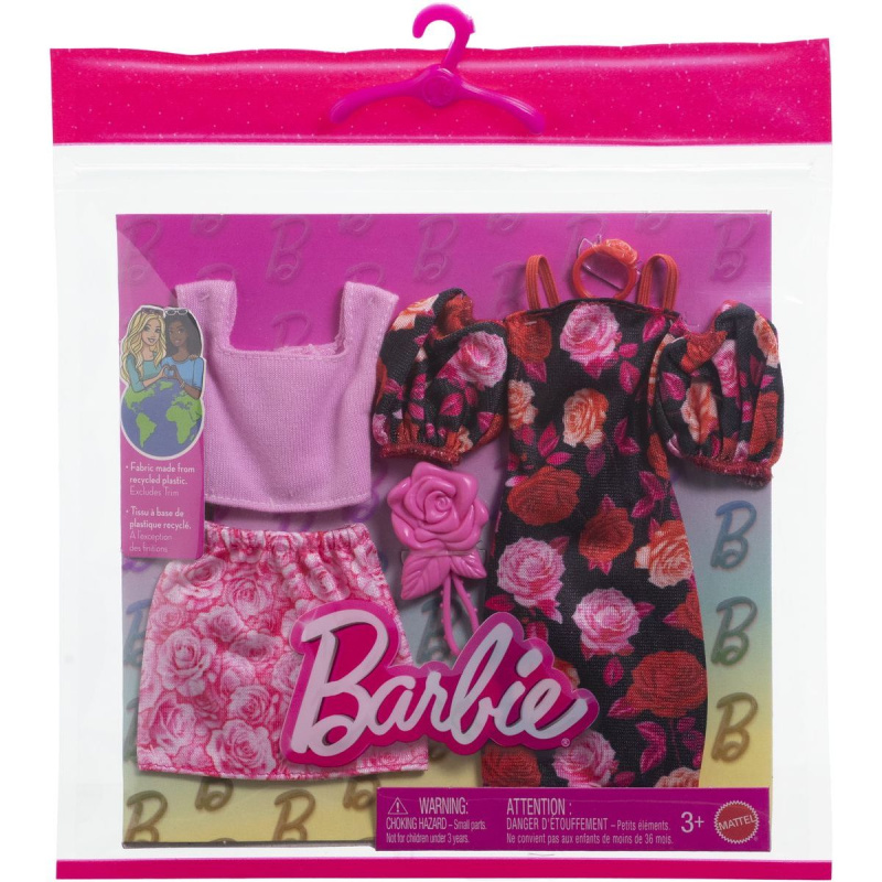Mattel HYV03 Barbie Oblečení Barbie 2 oblečky a 2 doplňky pro panenku