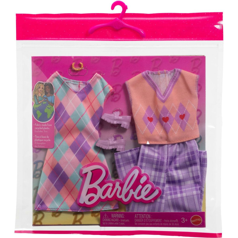 Mattel HYV06 Barbie Oblečení 2 oblečky a 2 doplňky pro panenku