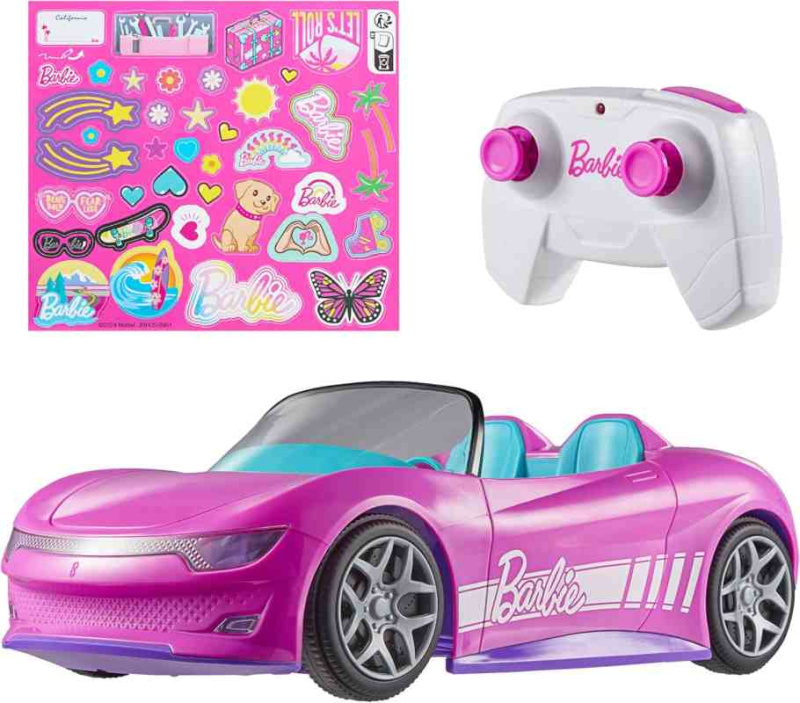 Hot Wheels RC Barbie růžový kabriolet