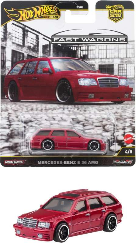 Mattel hot wheels® fast wagons car culture - mercedes-benz e 36 amg, jbk69