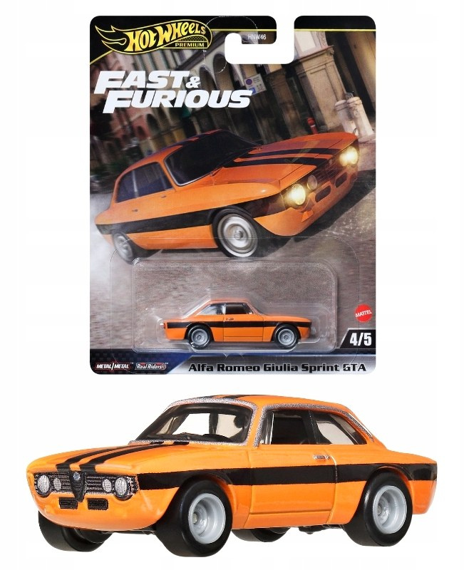Mattel hw premium fast & furious alfa romeo giulia sprint gta 4/5