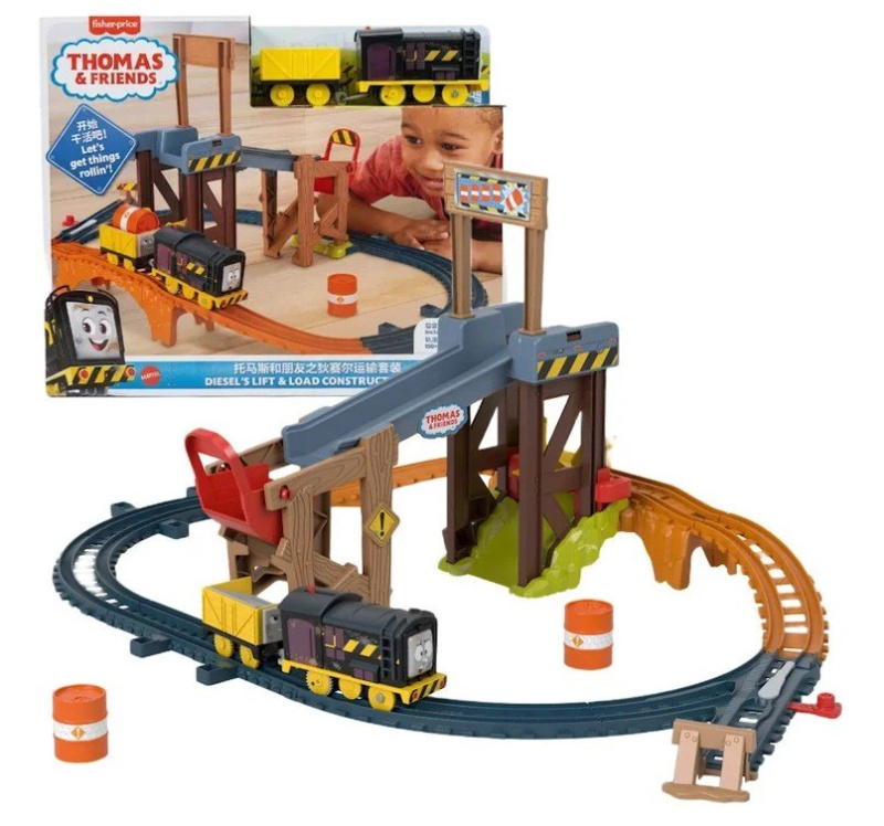 Fisher price tomáš a přátelé dieselův stavební a nákladní set, jbw20