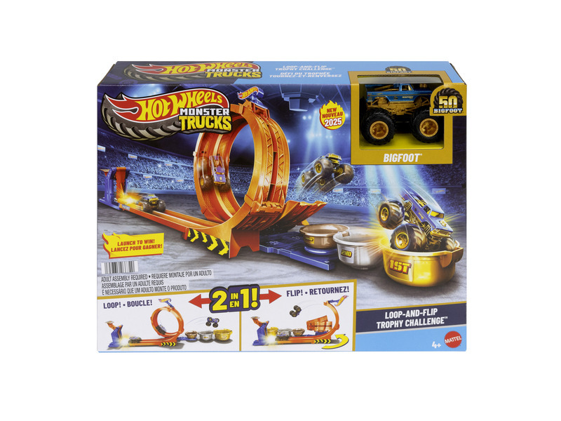 Hot Wheels Monster Trucks dráha se smyčkou a Bigfootem
