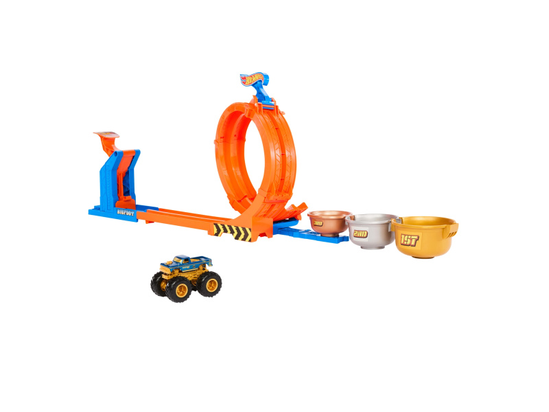 Hot Wheels Monster Trucks dráha se smyčkou a Bigfootem
