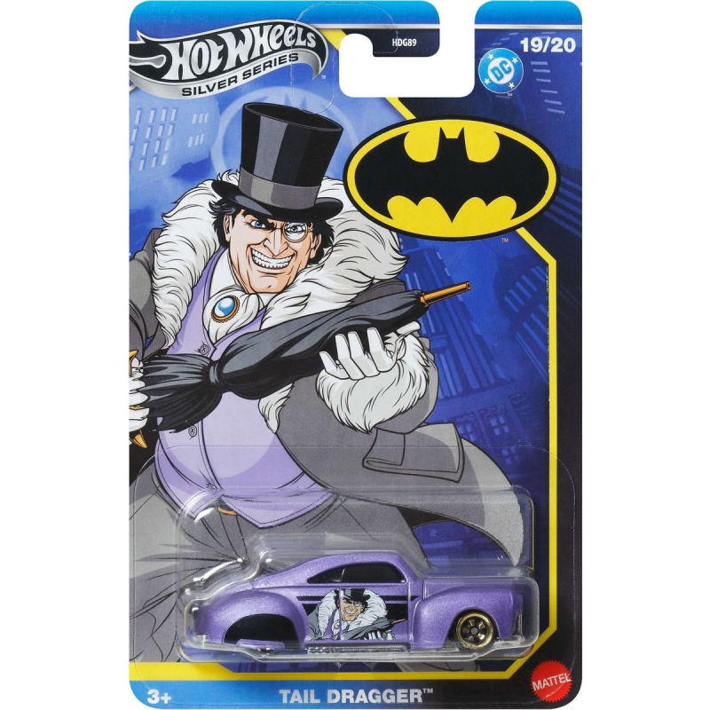 Hot Wheels JBY25 autíčko hračka, odlévané vozidlo s motivem Batmana