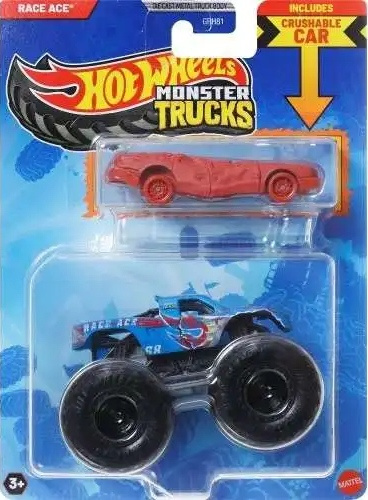 Mattel Hot Wheels Monster Trucks 1:64 s angličákem Race Ace
