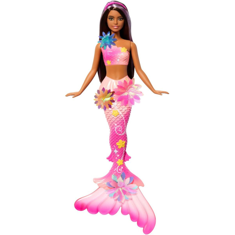Barbie kouzelná květinová mořská panna - tmavovláska