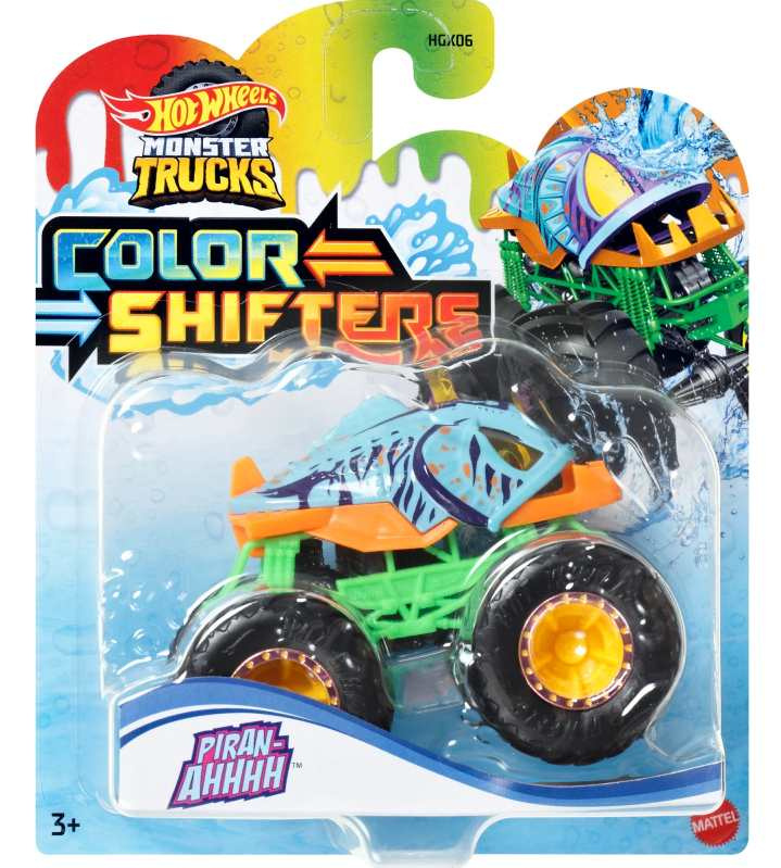 Mattel Hot Wheels Monster trucks color shifters Piran-Ahhhh