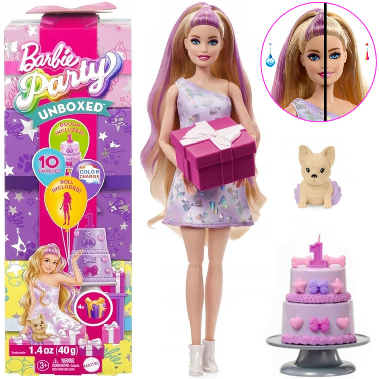 Barbie Party Reveal Barbie - fialová