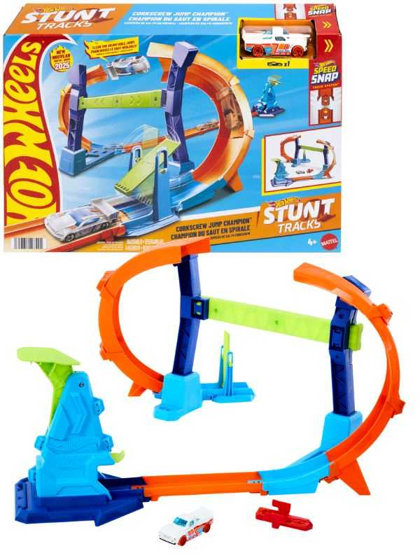 Hot wheels šampionát vývrtka ve skoku, mattel jfh36