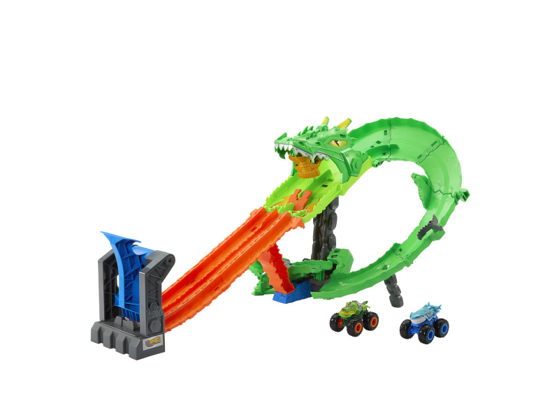 HW MONSTER TRUCKS DRÁHA DRAČÍ ZKÁZA Vícebarevná