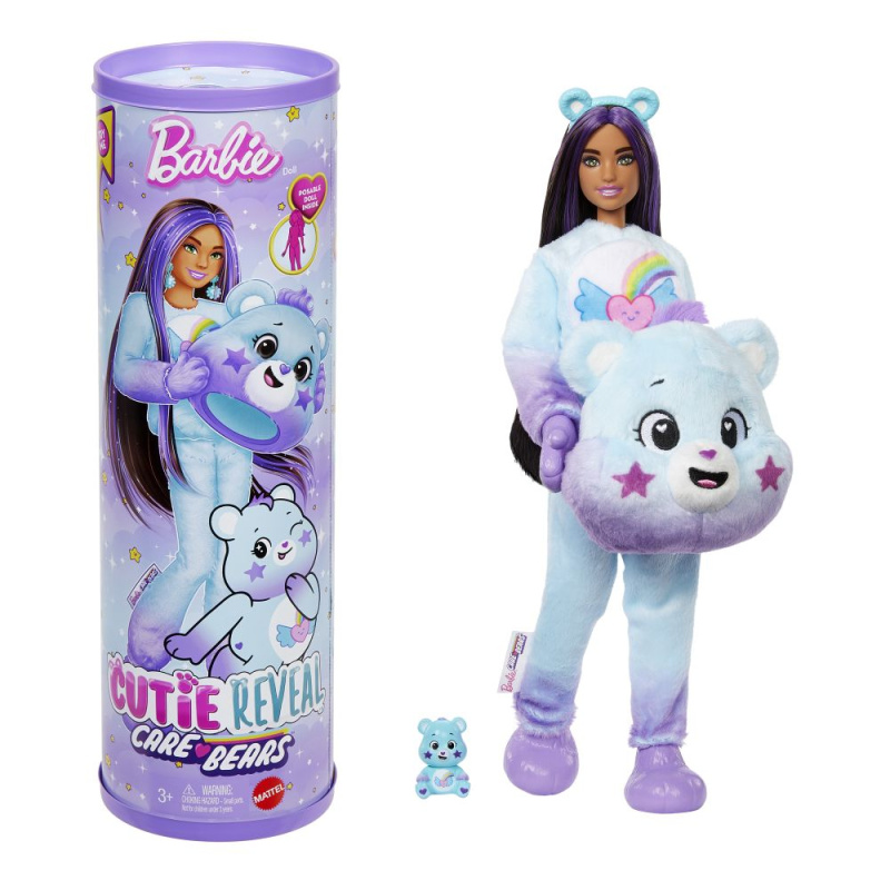 Barbie Panenka Cutie Reveal x Care Bears Series 2 (medvídek Dream Bright)
