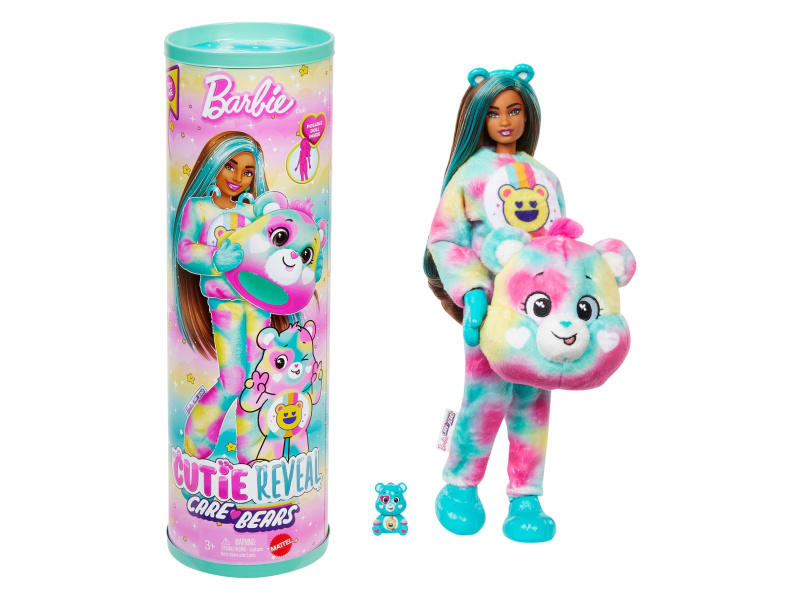 Barbie Panenka Cutie Reveal x Care Bears Series 2 (medvídek Good Vibes)