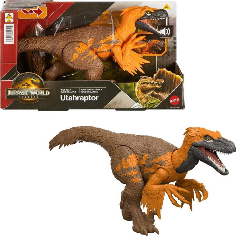 Mattel jurský svět: dinosaurus s divokým řevem utahraptor, jgc80