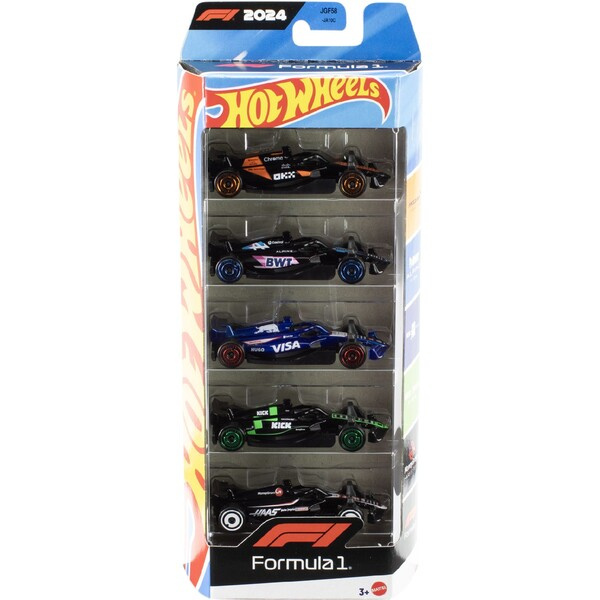 Mattel Hot Wheels Formule 1 - Sada angličáků (5ks) Vícebarevná