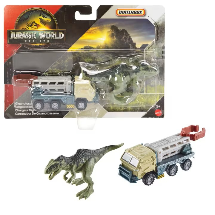 Mattel matchbox™ jurský svět přepravník giganotoaurus loader, jgm08