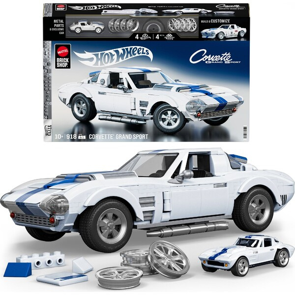 Mattel Brick Shop Hot Wheels Elite series Corvette Grand Sport Vícebarevná