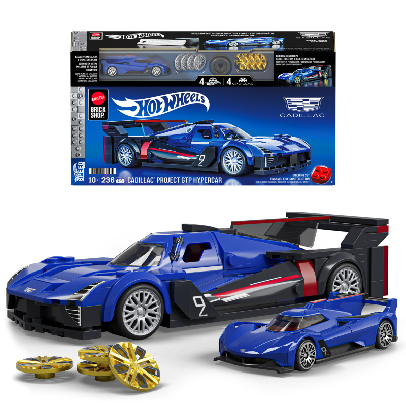 Mattel Brick Shop Hot Wheels Speed series Cadillac Project GTP Hypercar Vícebarevná