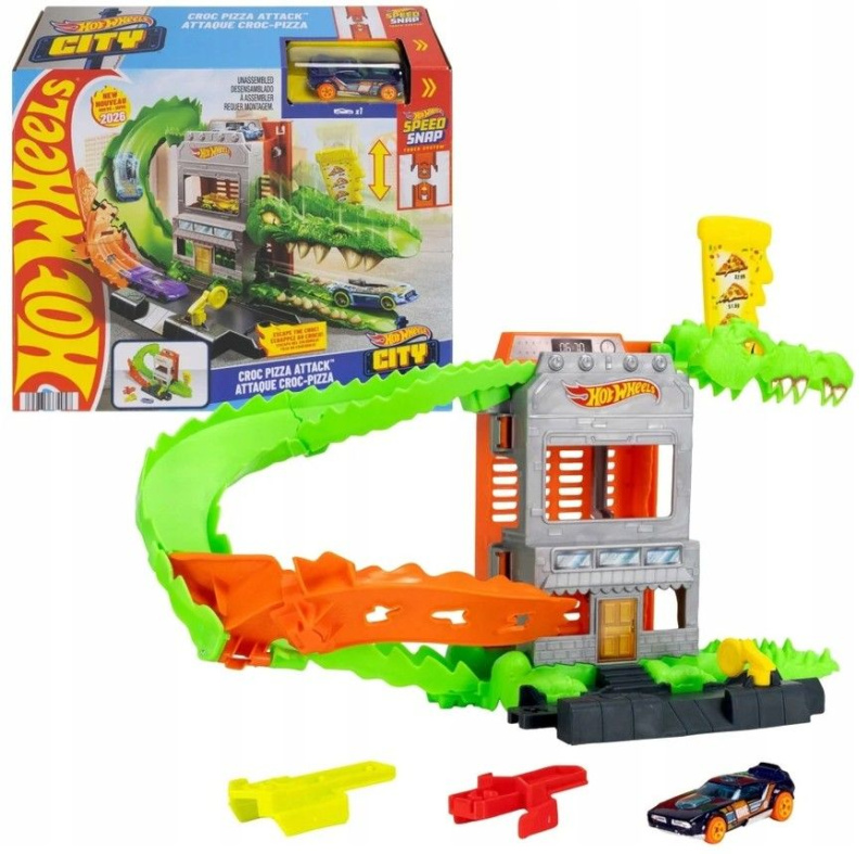 Mattel Hot Wheels City Croc Pizza Attack JHL93