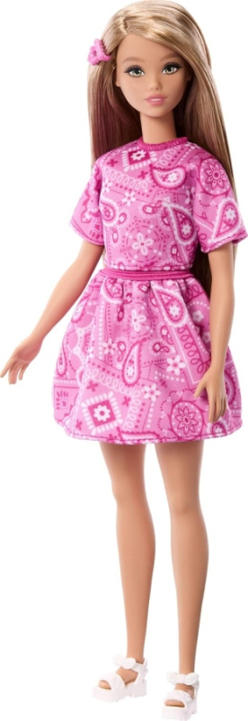 Mattel barbie® modelka 249 s růžovým paisley vzorem jjn62
