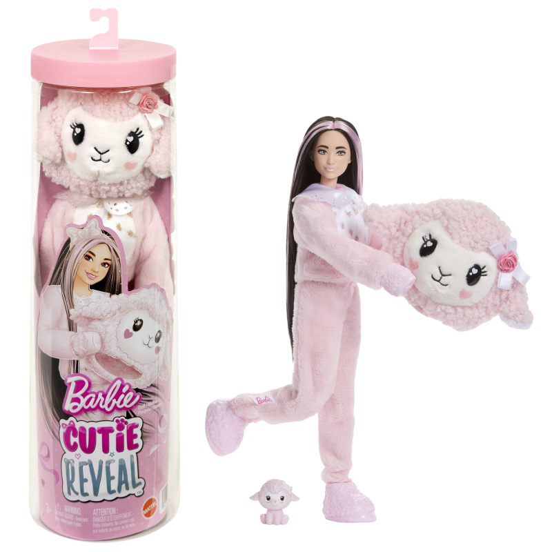 Mattel barbie® cutie reveal barbie sladké mašle - růžové jehně, jjp66