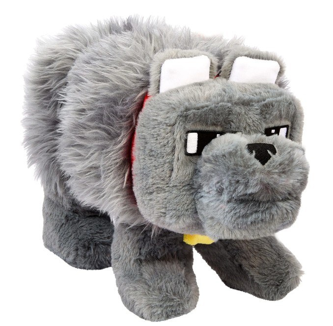 Mattel minecraft® movie plyšový interaktivní vlk dennis 25 cm