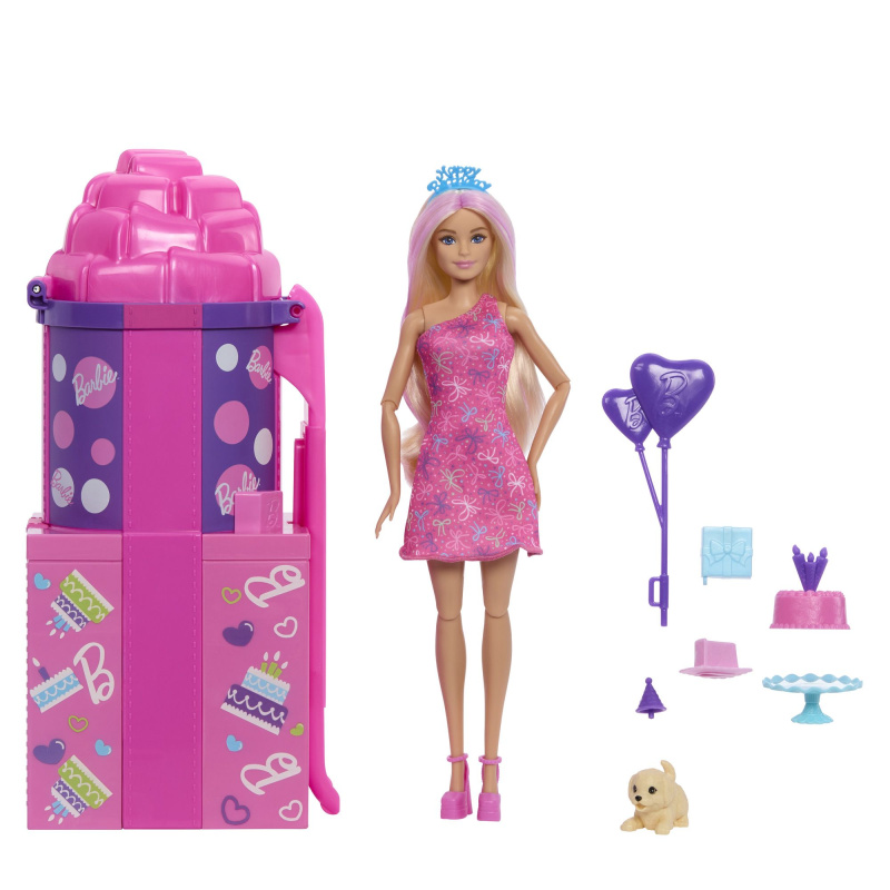 Mattel barbie® party reveal barbie se skluzavkou herní set, jkf66