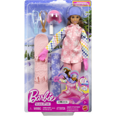 Mattel barbie® panenka v povolání snowboardistka, jkf78