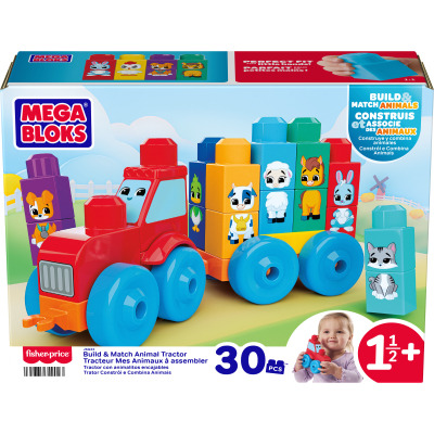 Mega Bloks traktor se zvířátky