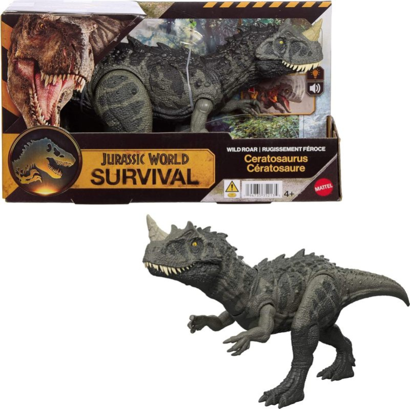 Mattel jurský svět: dinosaurus s divokým řevem ceratosaurus, jkl77