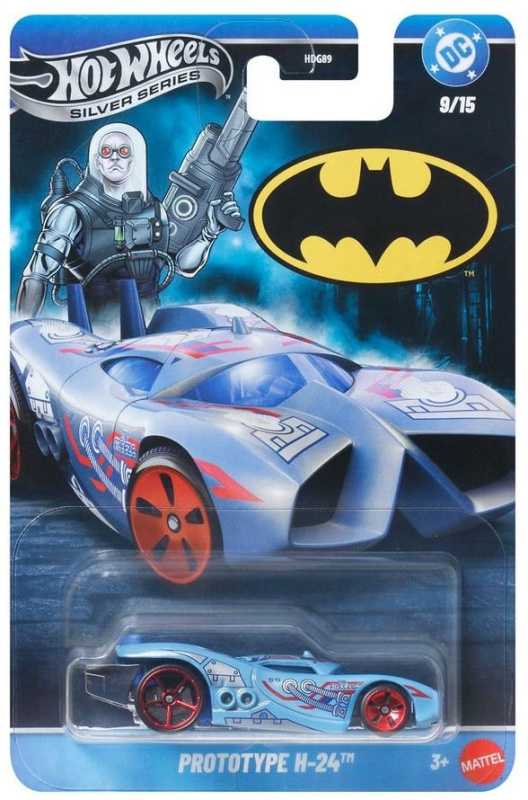 Mattel hot wheels silver series tématické auto batman prototype h-24