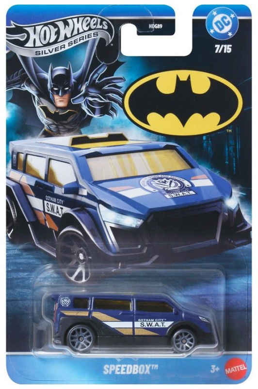 Mattel hot wheels silver series tématické auto batman speedbox
