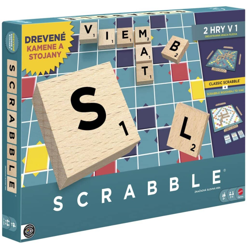 Scrabble Original (SK drevená verzia) - hra z kategorie Vzdělávací hry