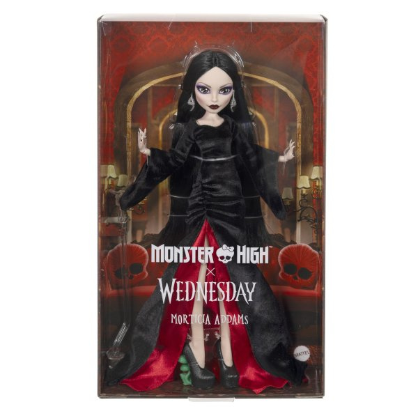 Mattel panenka Monster High x Wednesday - Morticia Addams Vícebarevná