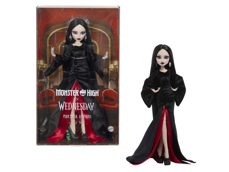 Mattel panenka Monster High x Wednesday - Morticia Addams Vícebarevná